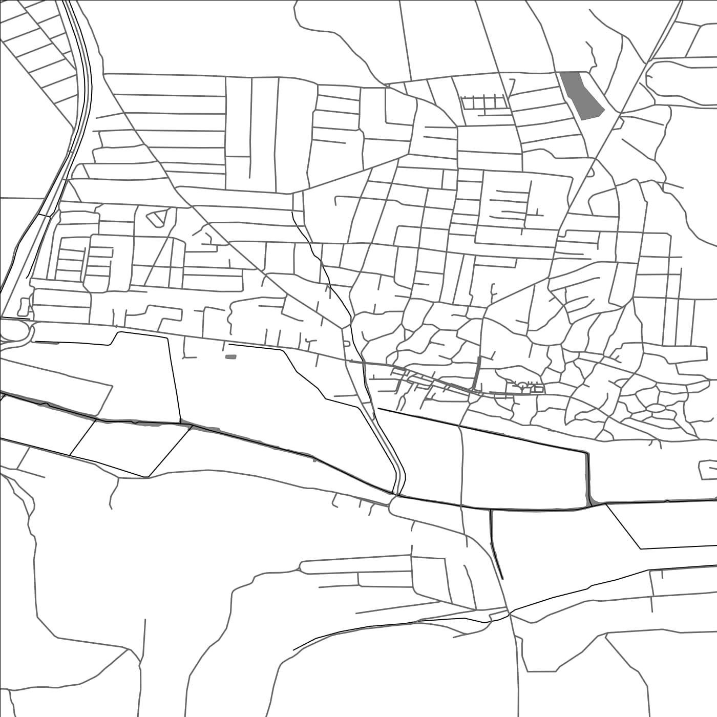 ROAD MAP OF BĂCIOI, MOLDOVA BY MAPBAKES