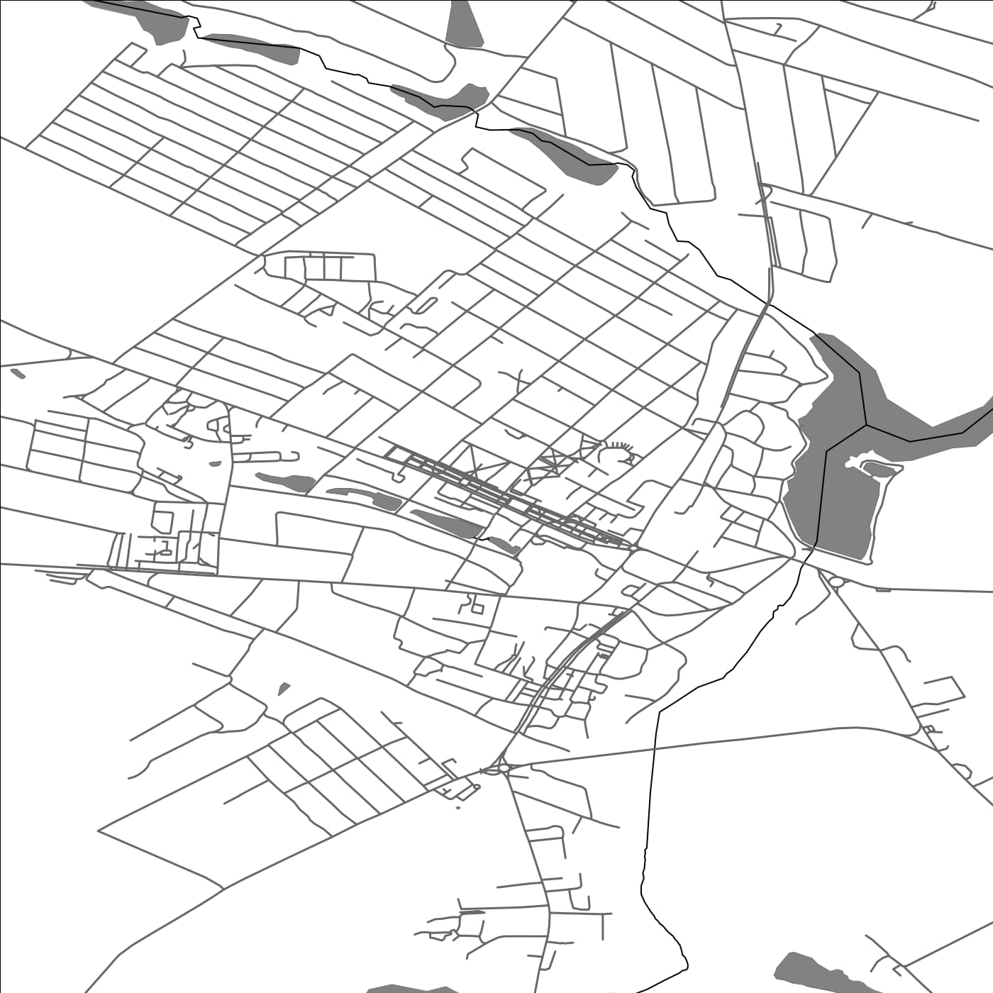 ROAD MAP OF BRICENI, MOLDOVA BY MAPBAKES