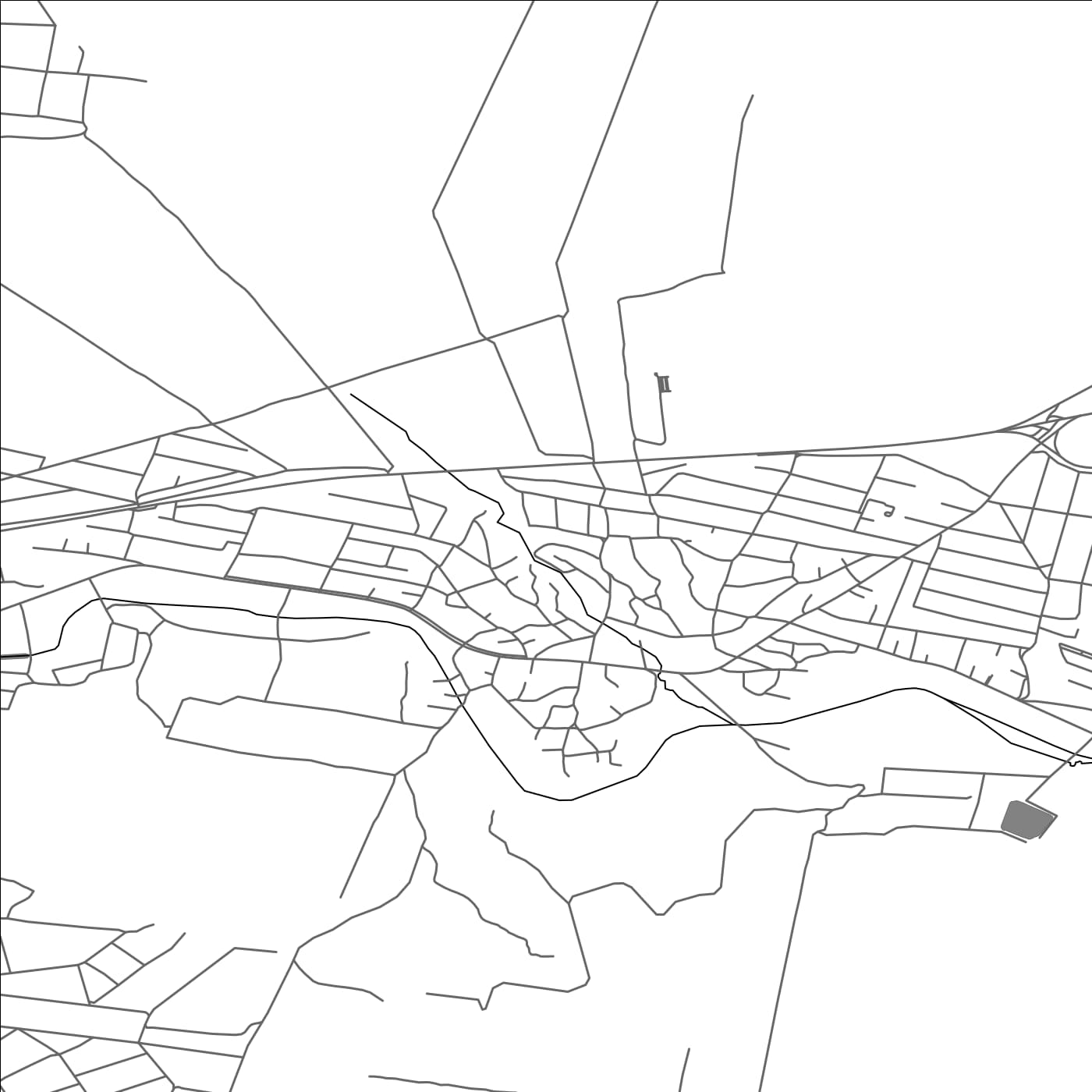 ROAD MAP OF BUDEŞTI, MOLDOVA BY MAPBAKES