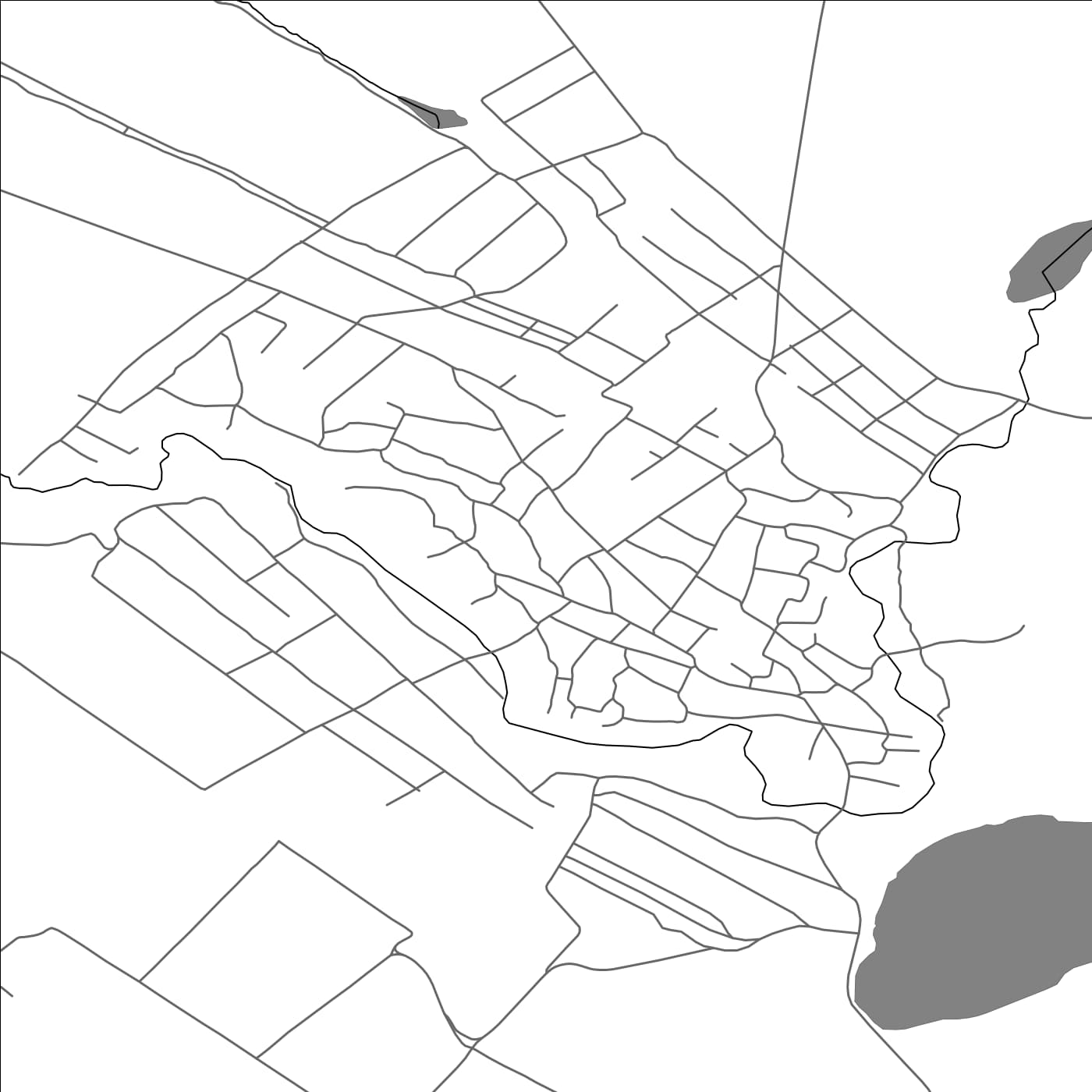 ROAD MAP OF CARACUŞENII VECHI, MOLDOVA BY MAPBAKES