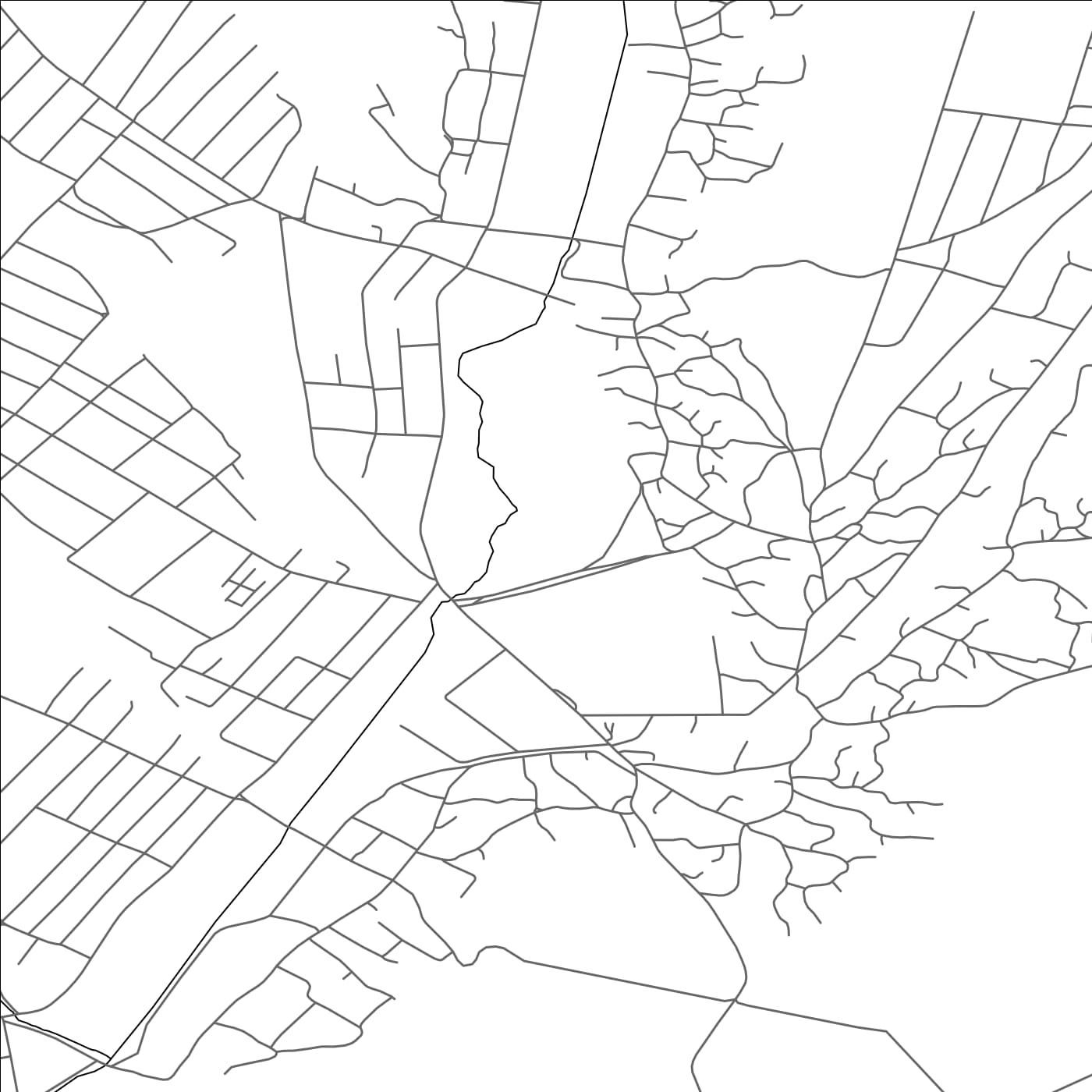 ROAD MAP OF CĂRPINENI, MOLDOVA BY MAPBAKES