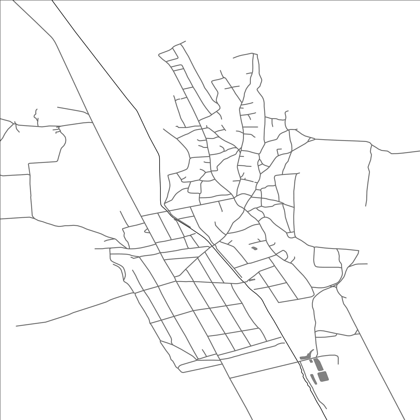 ROAD MAP OF LOGĂNEŞTI, MOLDOVA BY MAPBAKES