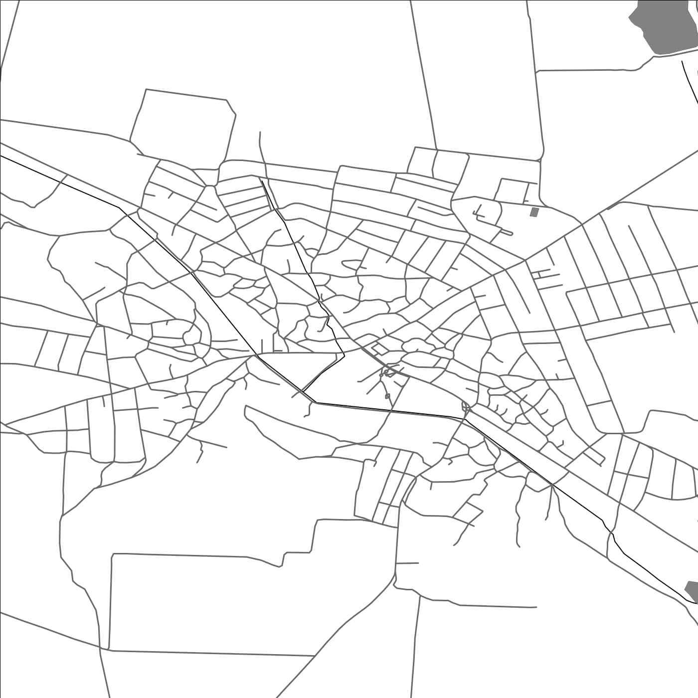 ROAD MAP OF MERENI, MOLDOVA BY MAPBAKES