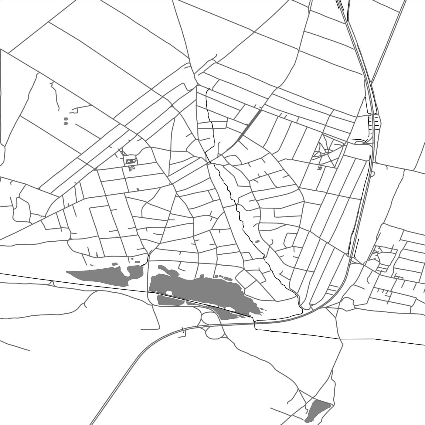 ROAD MAP OF RĂZENI, MOLDOVA BY MAPBAKES