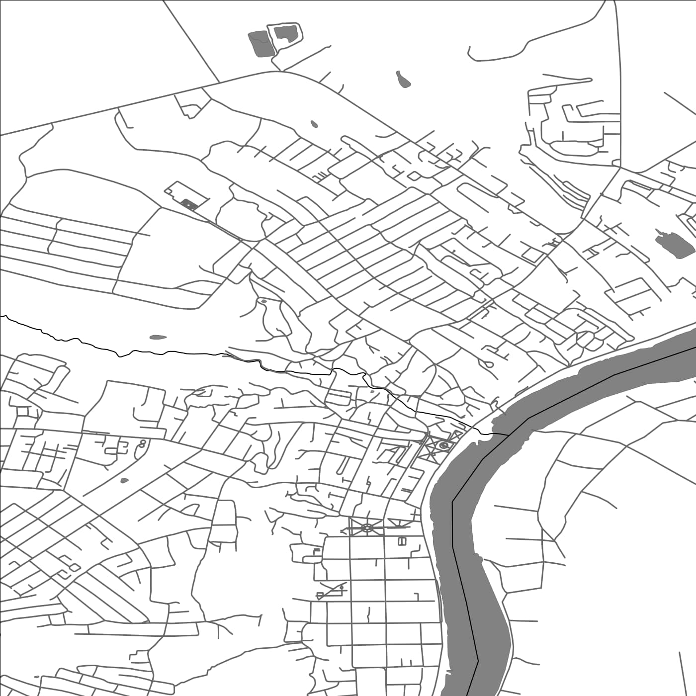 ROAD MAP OF SOROCA, MOLDOVA BY MAPBAKES