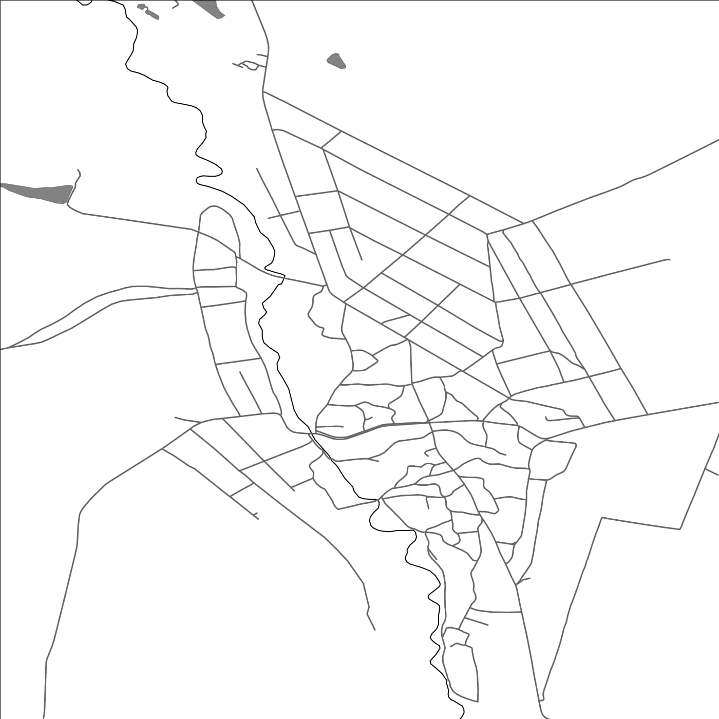 ROAD MAP OF TABANI, MOLDOVA BY MAPBAKES