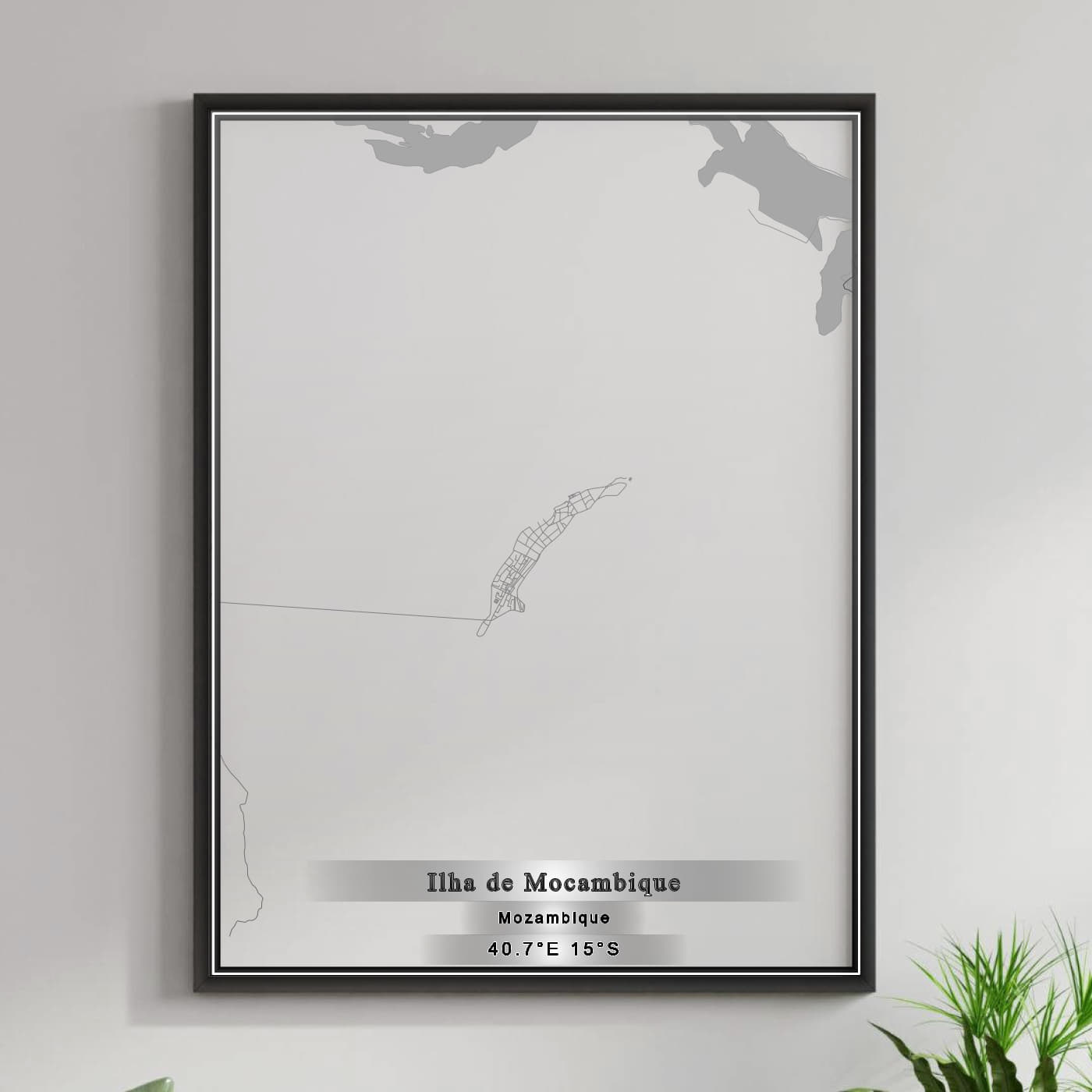 ROAD MAP OF ILHA DE MOCAMBIQUE, MOZAMBIQUE BY MAPBAKES