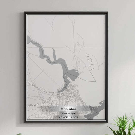 ROAD MAP OF MOCIMBOA, MOZAMBIQUE BY MAPBAKES