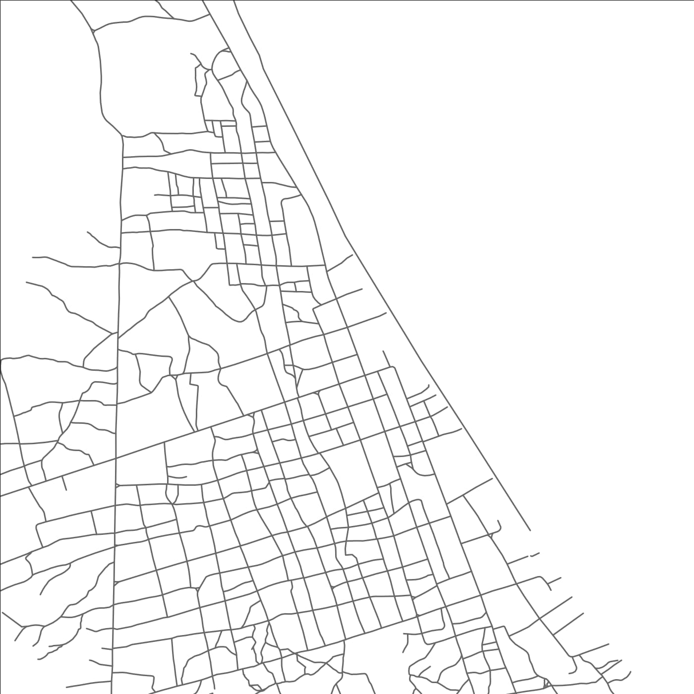 ROAD MAP OF INHASSORO, MOZAMBIQUE BY MAPBAKES