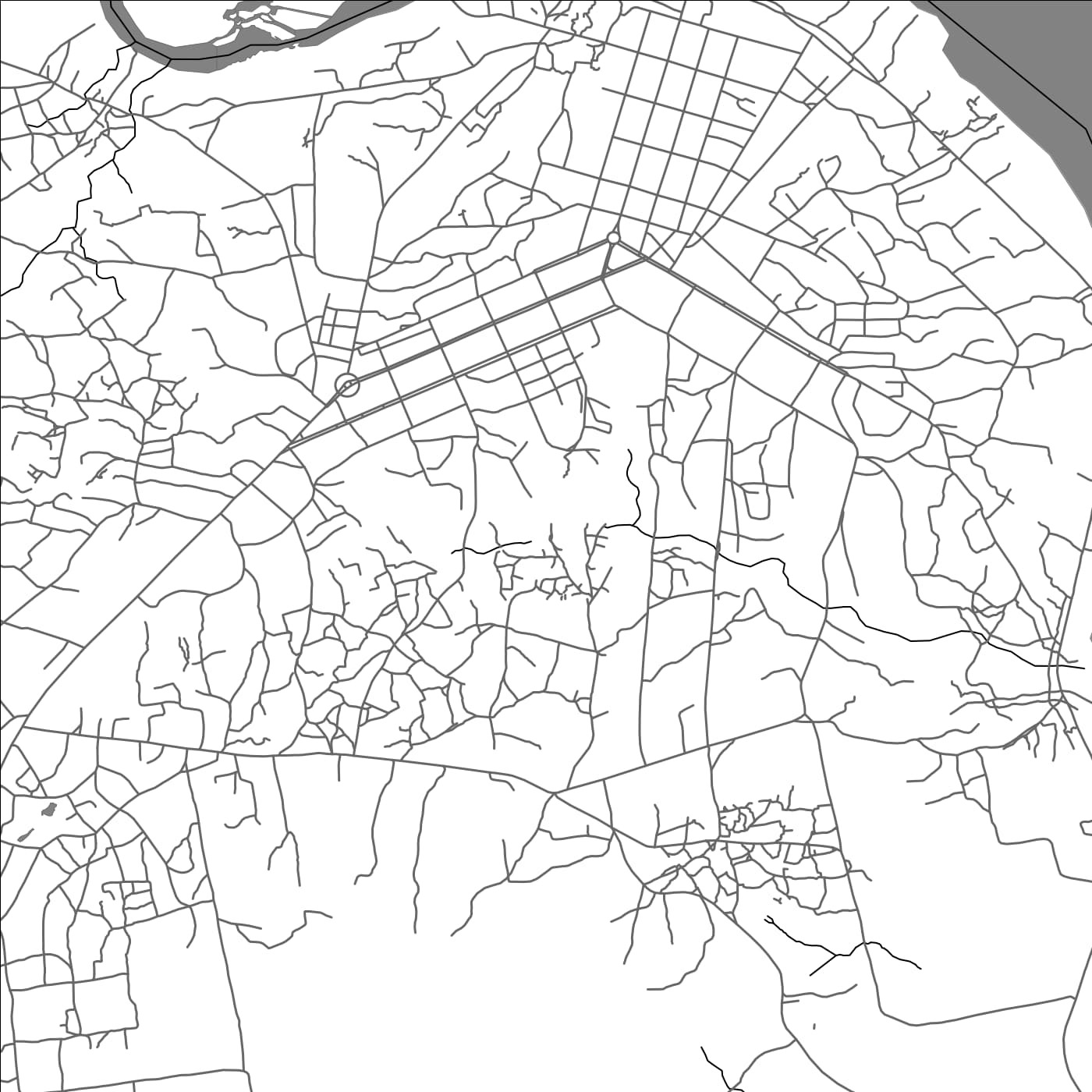 ROAD MAP OF MOCUBA, MOZAMBIQUE BY MAPBAKES