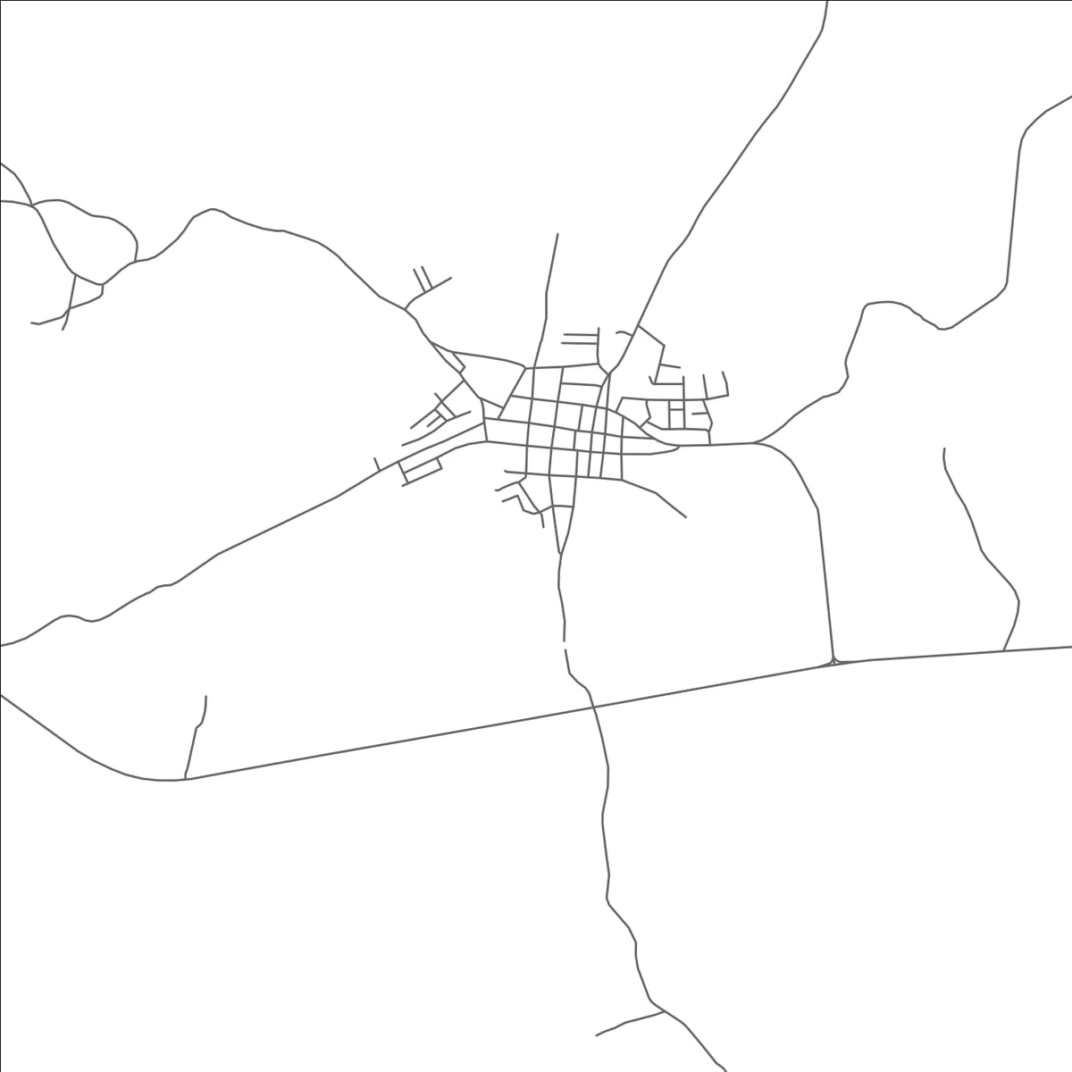 ROAD MAP OF TEUSTEPE, NICARAGUA BY MAPBAKES