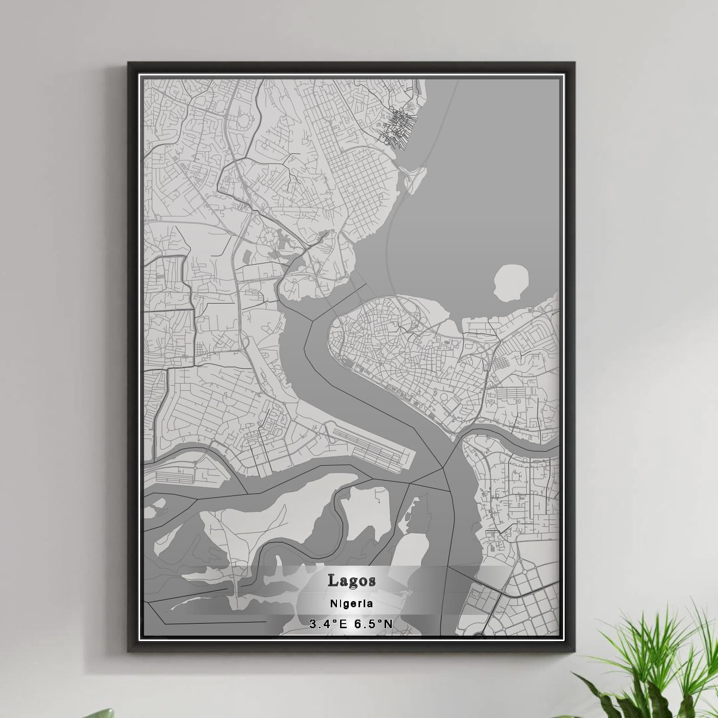 ROAD MAP OF LAGOS, NIGERIA BY MAPBAKES