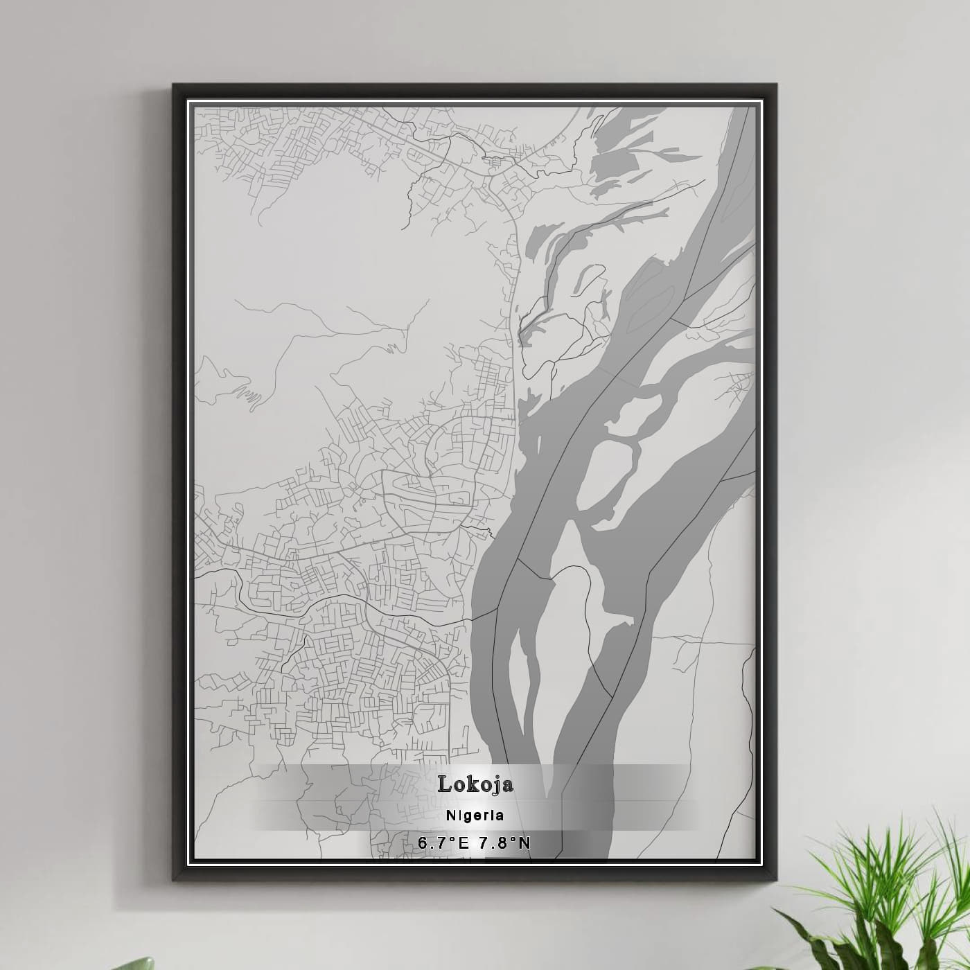 ROAD MAP OF LOKOJA, NIGERIA BY MAPBAKES