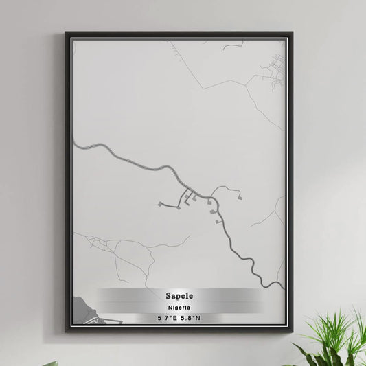 ROAD MAP OF SAPELE, NIGERIA BY MAPBAKES