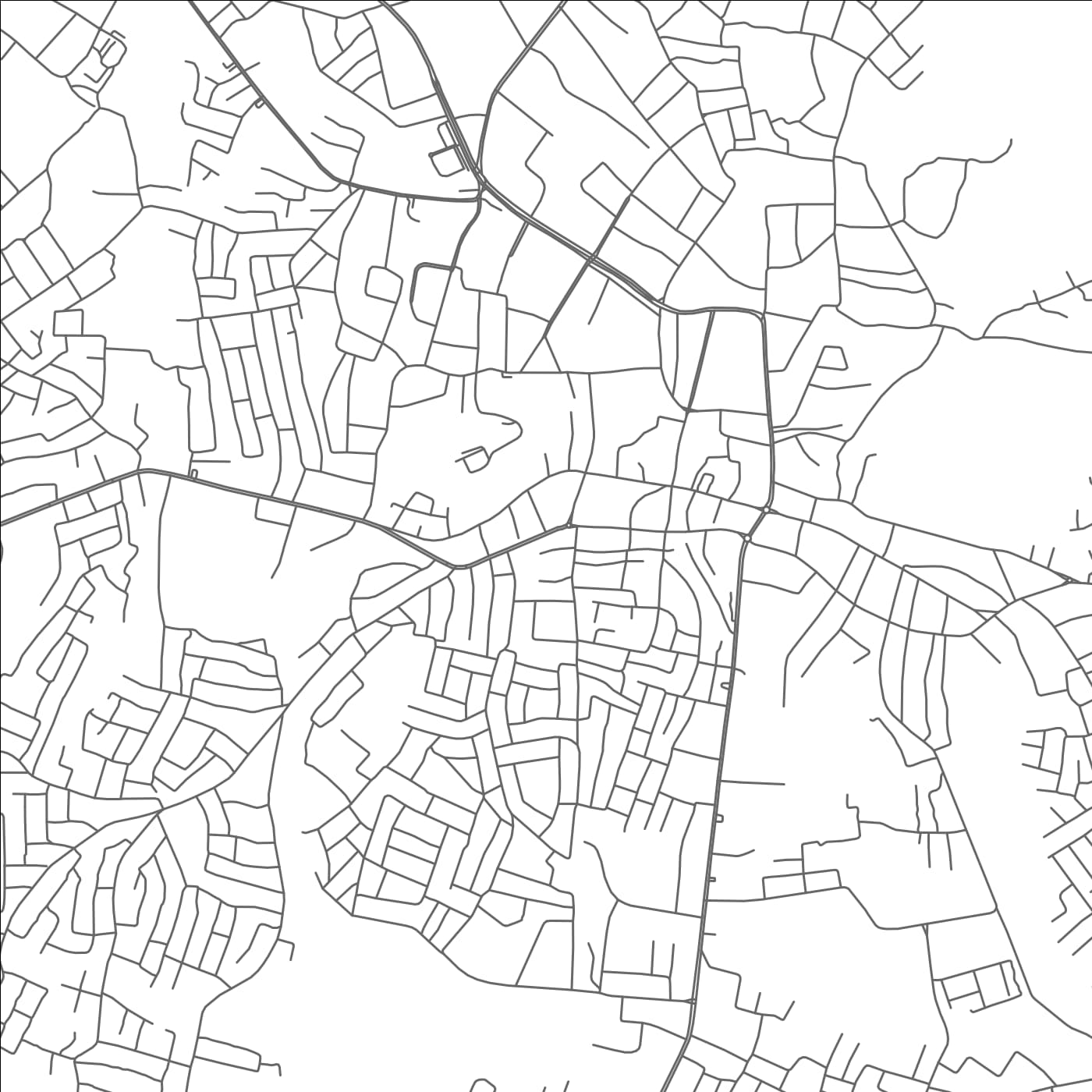 ROAD MAP OF ADO-EKITI, NIGERIA BY MAPBAKES