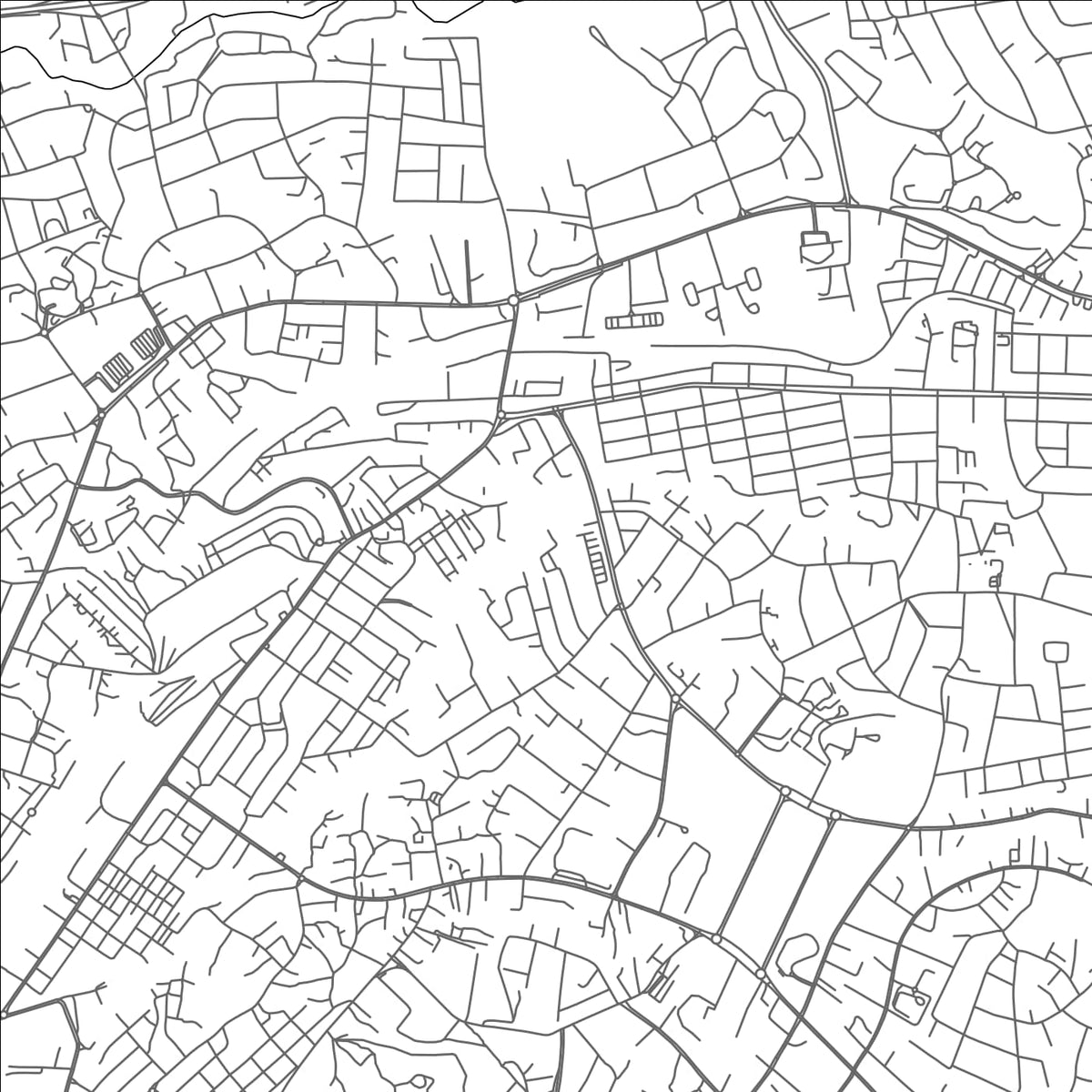 ROAD MAP OF ENUGU, NIGERIA BY MAPBAKES
