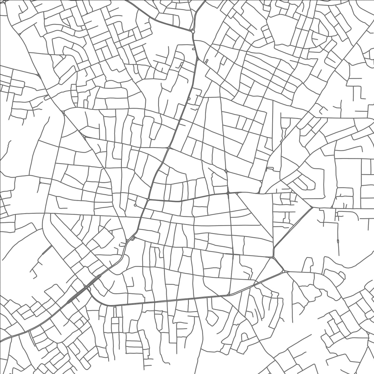 ROAD MAP OF IJEBU-ODE, NIGERIA BY MAPBAKES
