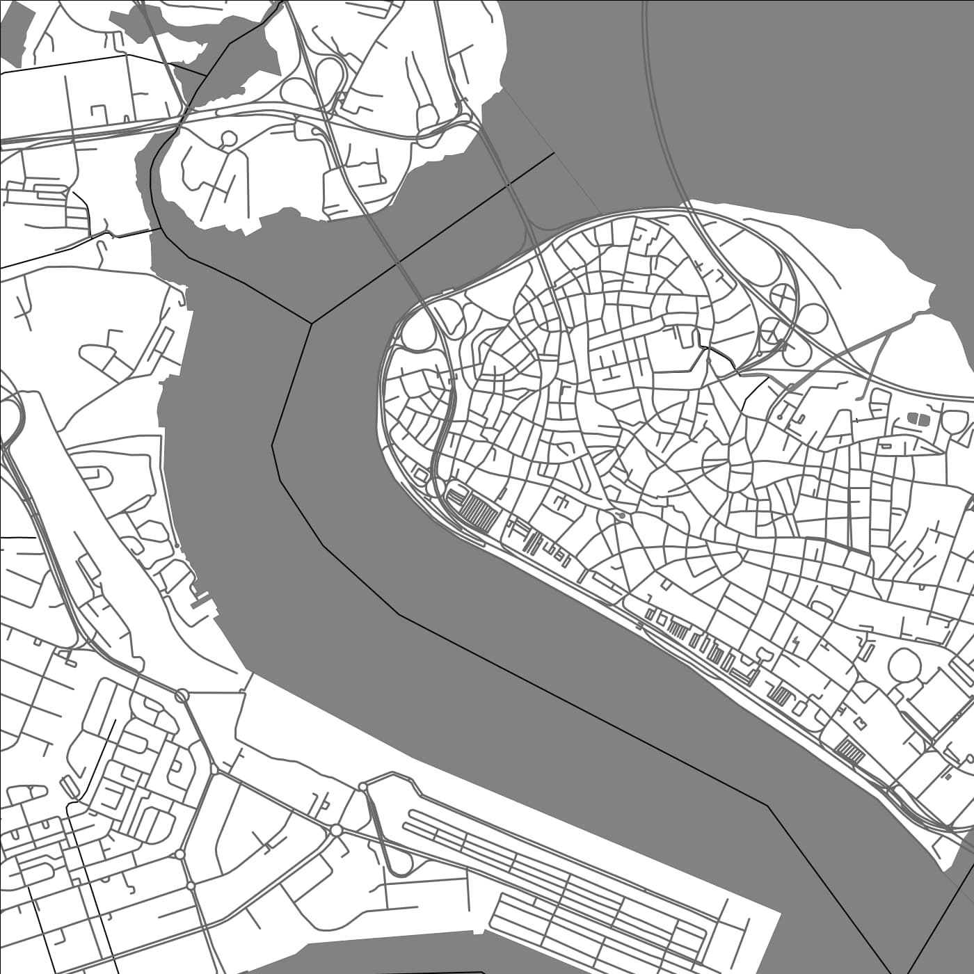 ROAD MAP OF LAGOS, NIGERIA BY MAPBAKES