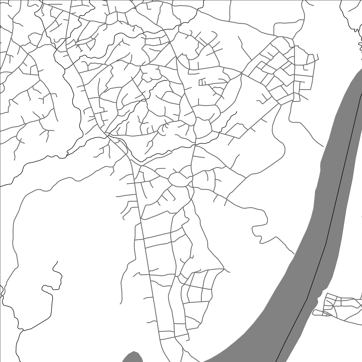 ROAD MAP OF UNWANA, NIGERIA BY MAPBAKES