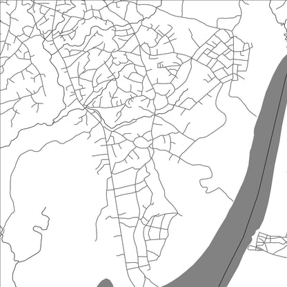 ROAD MAP OF UNWANA, NIGERIA BY MAPBAKES