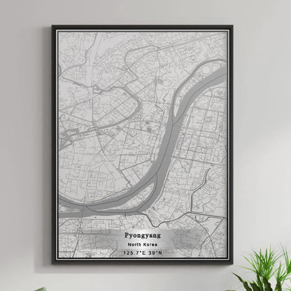 ROAD MAP OF PYONGYANG, NORTH KOREA BY MAPBAKES