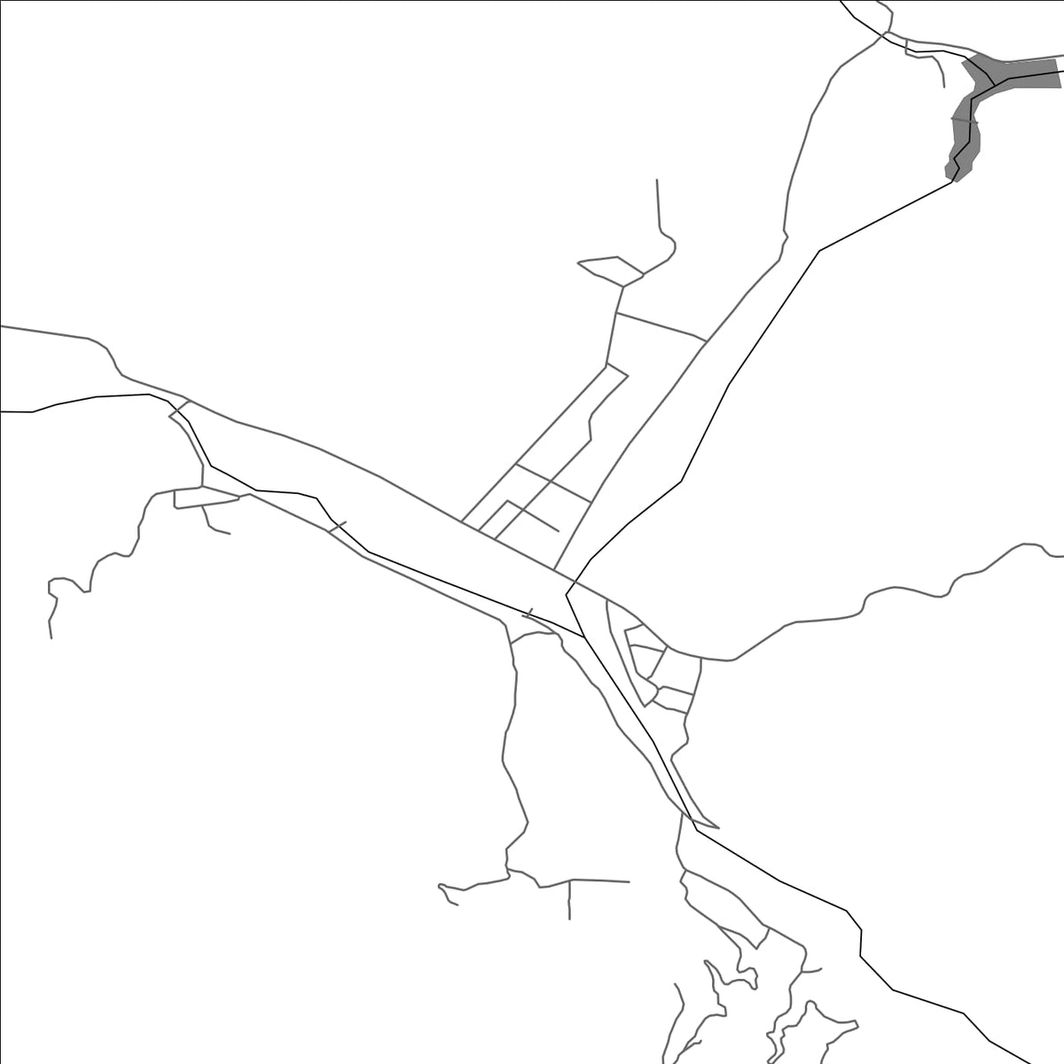 ROAD MAP OF HOEYANG, NORTH KOREA BY MAPBAKES