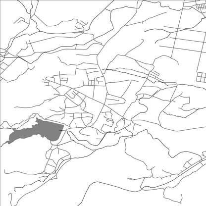 ROAD MAP OF KOSAN, NORTH KOREA BY MAPBAKES