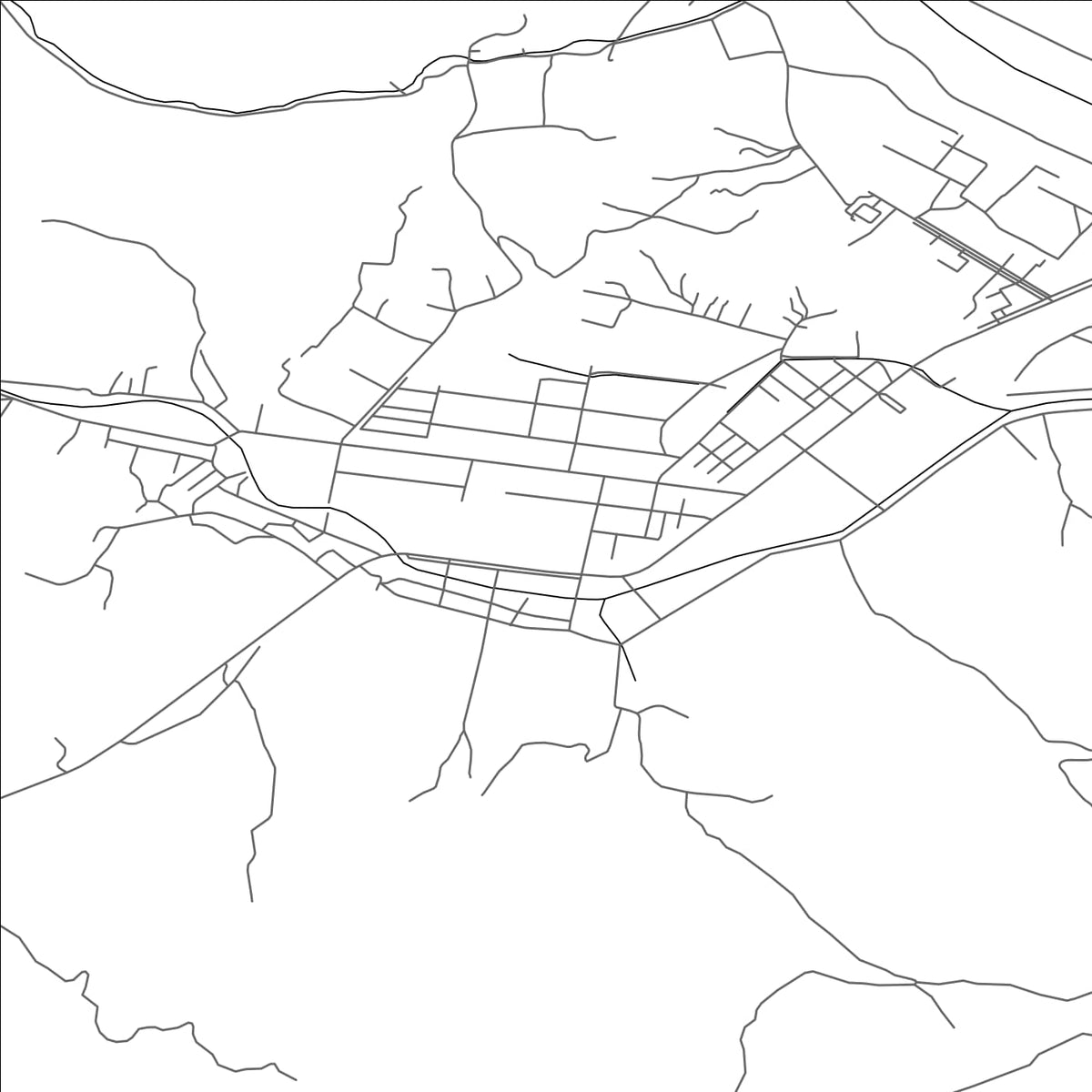ROAD MAP OF RANAM, NORTH KOREA BY MAPBAKES