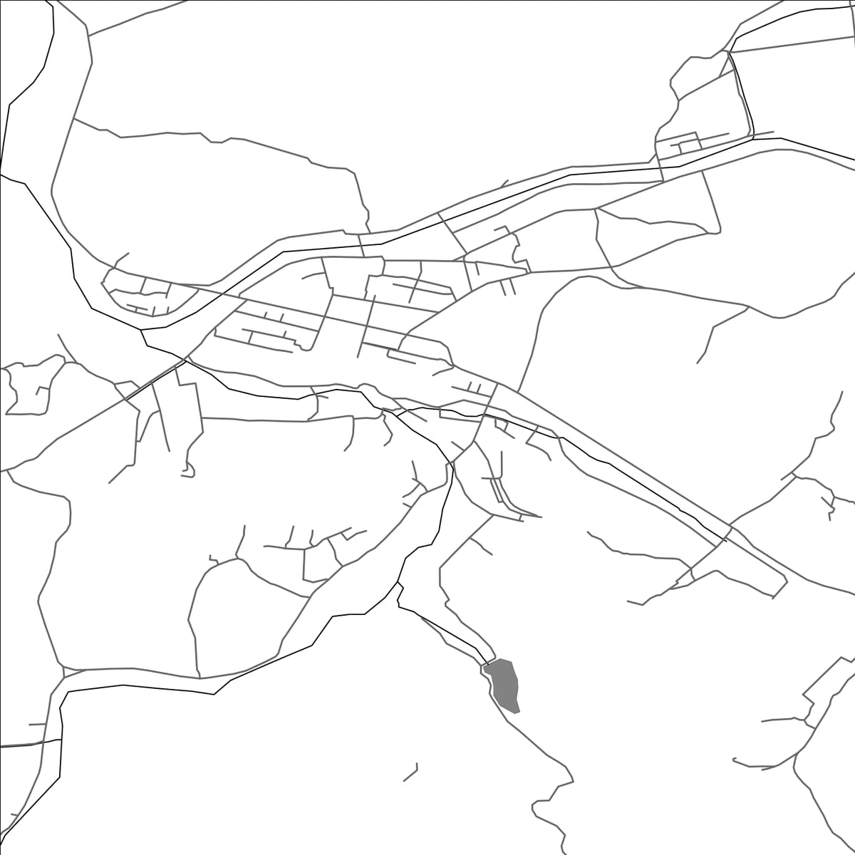 ROAD MAP OF SINMAK, NORTH KOREA BY MAPBAKES