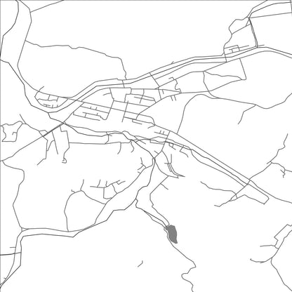 ROAD MAP OF SINMAK, NORTH KOREA BY MAPBAKES
