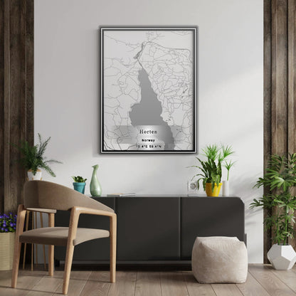 ROAD MAP OF HORTEN, NORWAY BY MAPBAKES