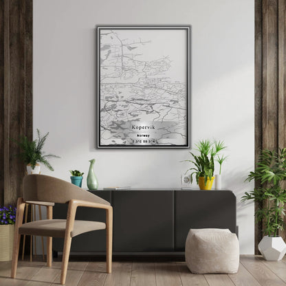ROAD MAP OF KOPERVIK, NORWAY BY MAPBAKES