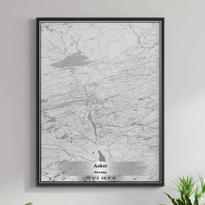 ROAD MAP OF ASKER, NORWAY BY MAPBAKES