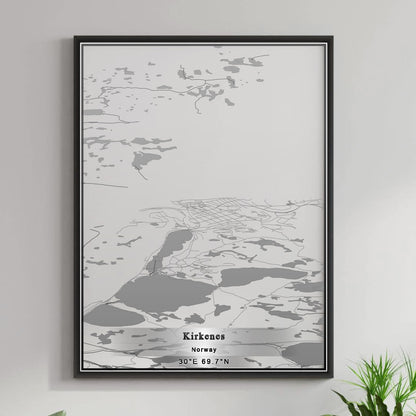 ROAD MAP OF KIRKENES, NORWAY BY MAPBAKES