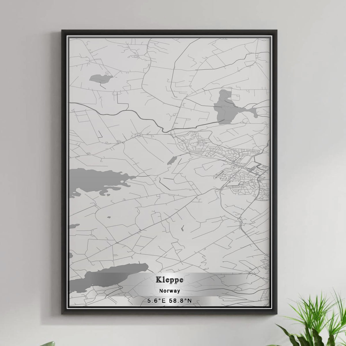 ROAD MAP OF KLEPPE, NORWAY BY MAPBAKES