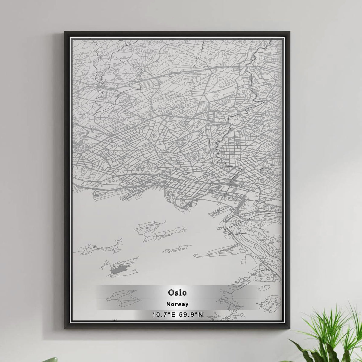 ROAD MAP OF OSLO, NORWAY BY MAPBAKES