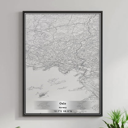 ROAD MAP OF OSLO, NORWAY BY MAPBAKES