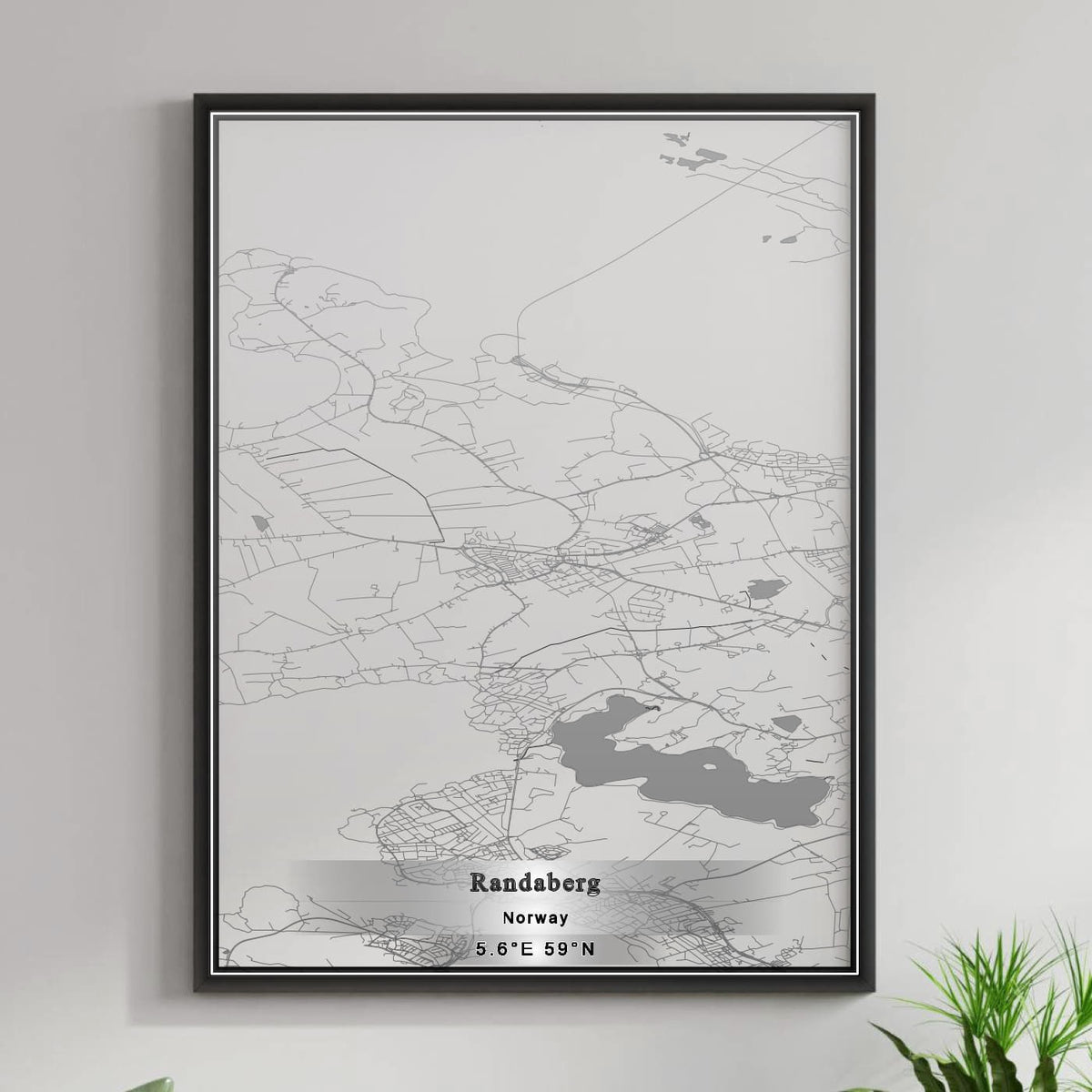 ROAD MAP OF RANDABERG, NORWAY BY MAPBAKES