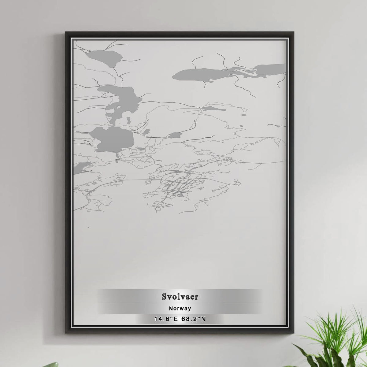 ROAD MAP OF SVOLVAER, NORWAY BY MAPBAKES