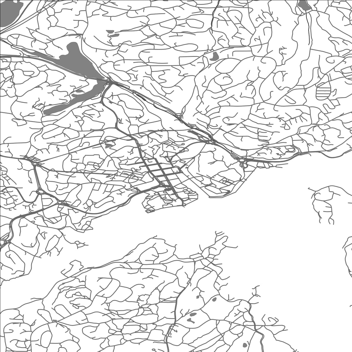 ROAD MAP OF ARENDAL, NORWAY BY MAPBAKES