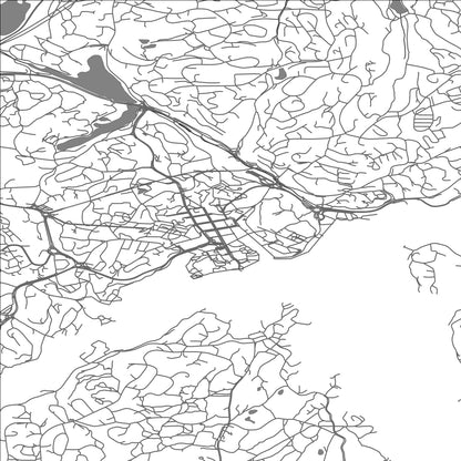 ROAD MAP OF ARENDAL, NORWAY BY MAPBAKES