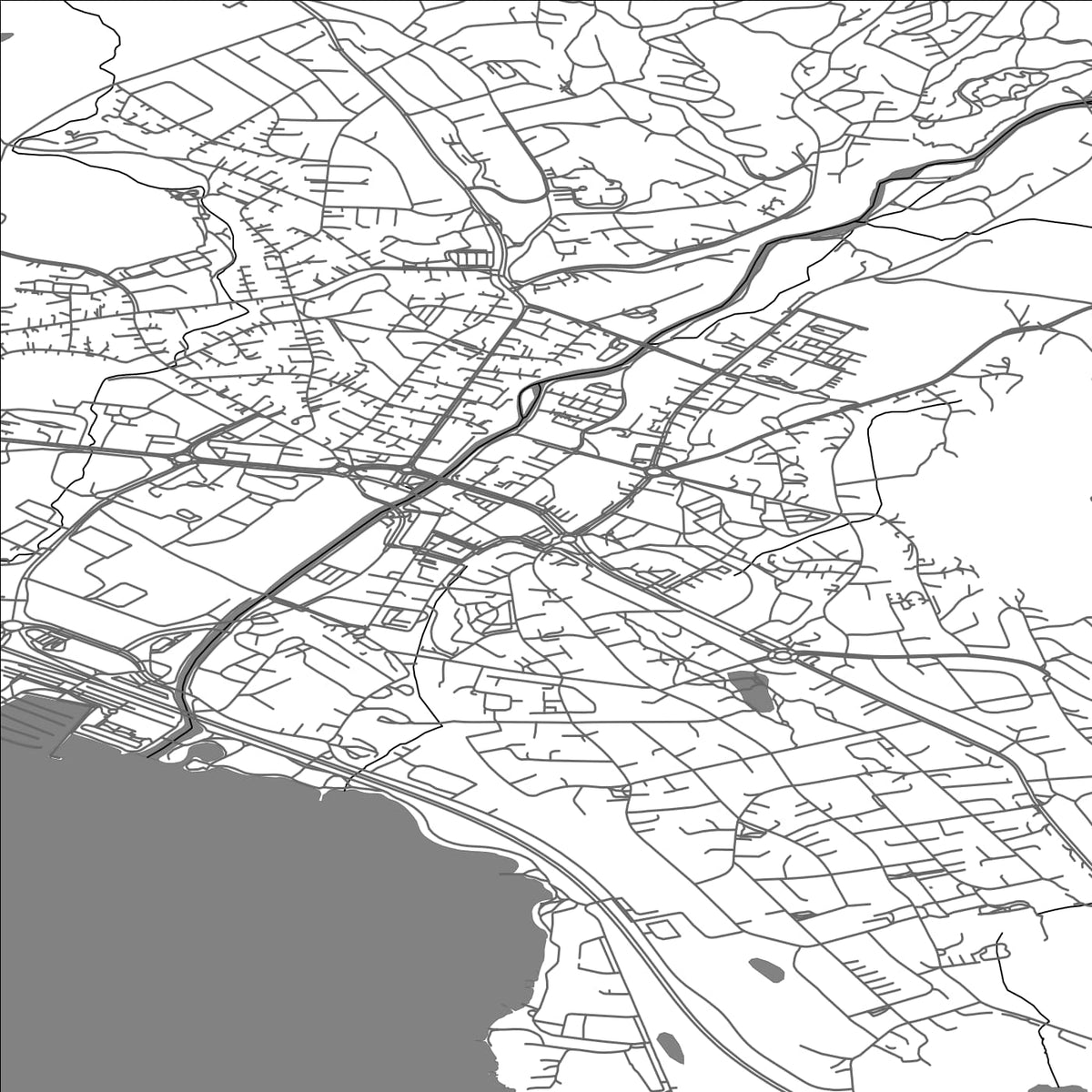 ROAD MAP OF BRUMUNDDAL, NORWAY BY MAPBAKES