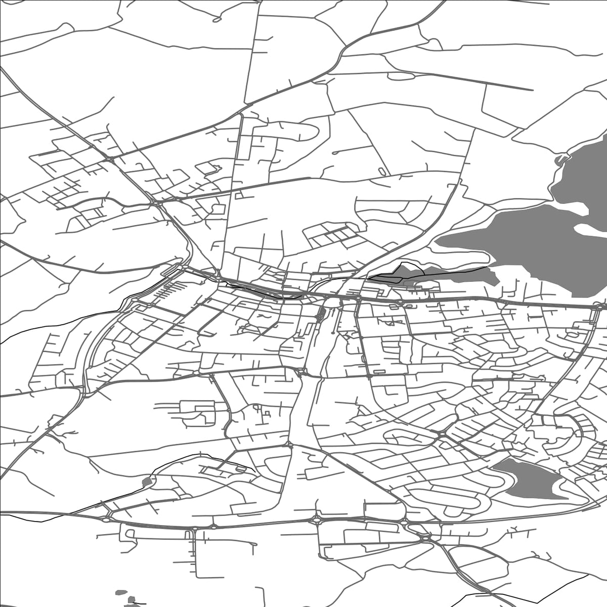 ROAD MAP OF BRYNE, NORWAY BY MAPBAKES