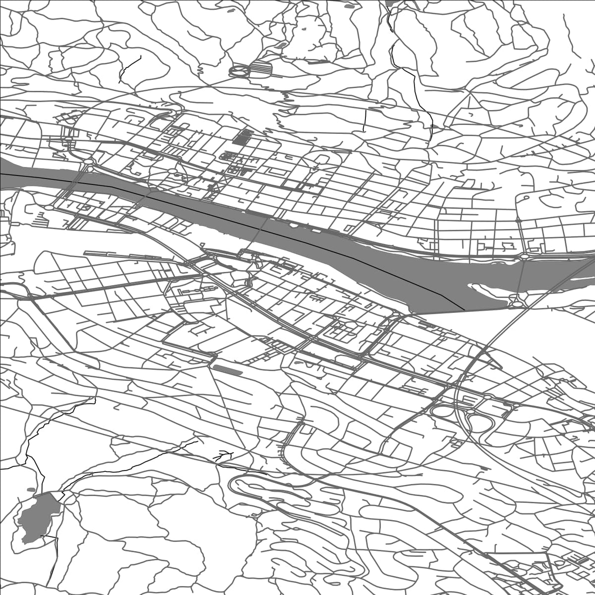 ROAD MAP OF DRAMMEN, NORWAY BY MAPBAKES