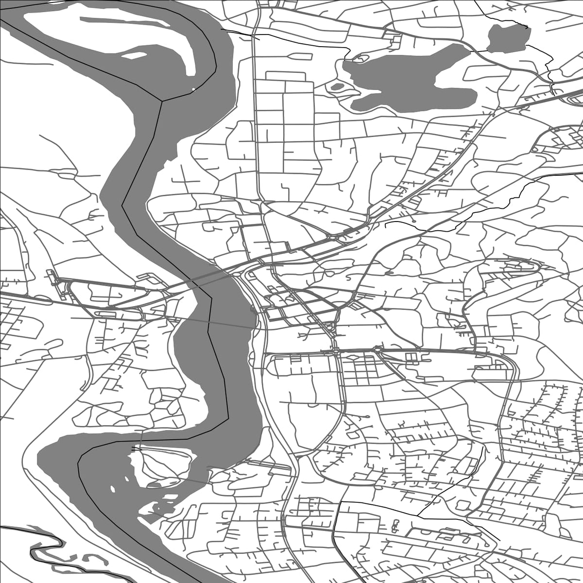 ROAD MAP OF ELVERUM, NORWAY BY MAPBAKES