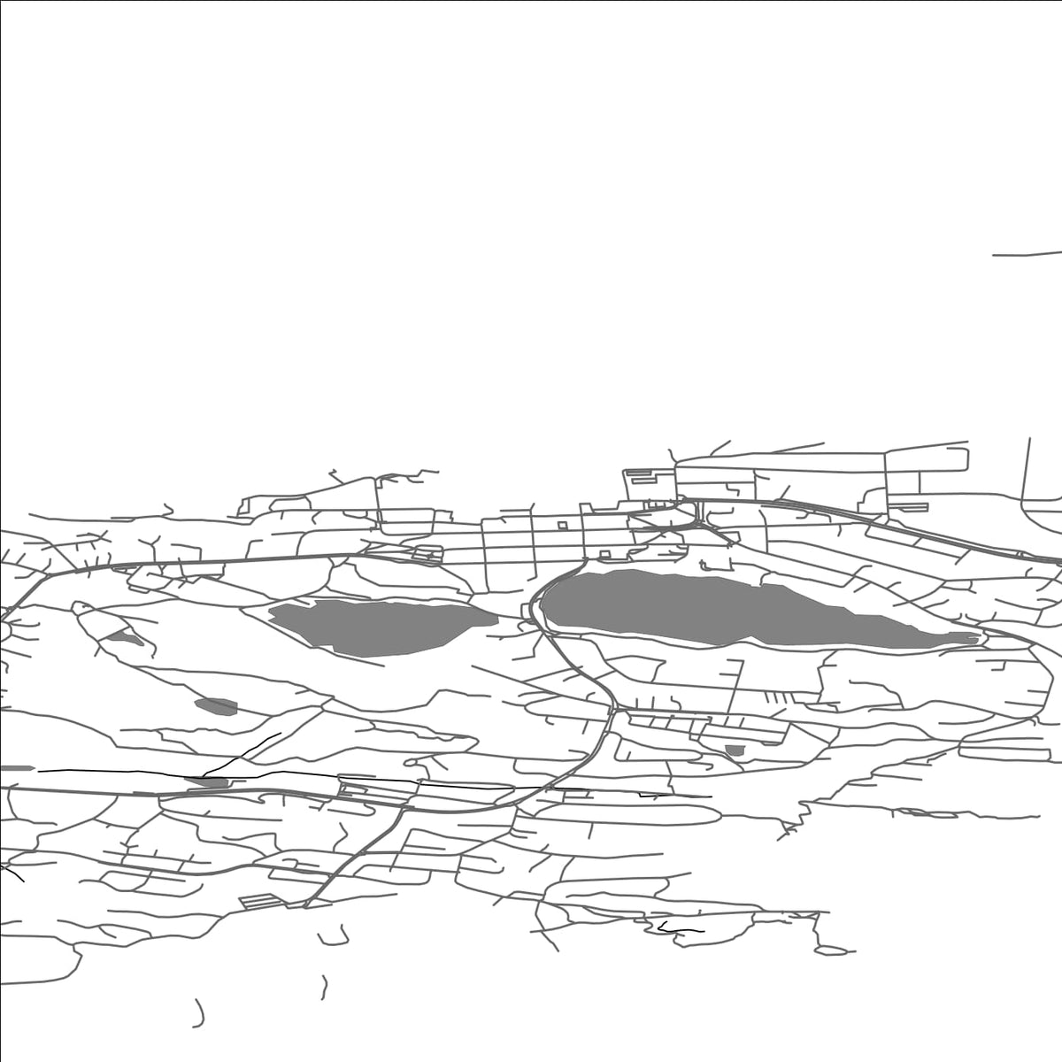 ROAD MAP OF FLORO, NORWAY BY MAPBAKES