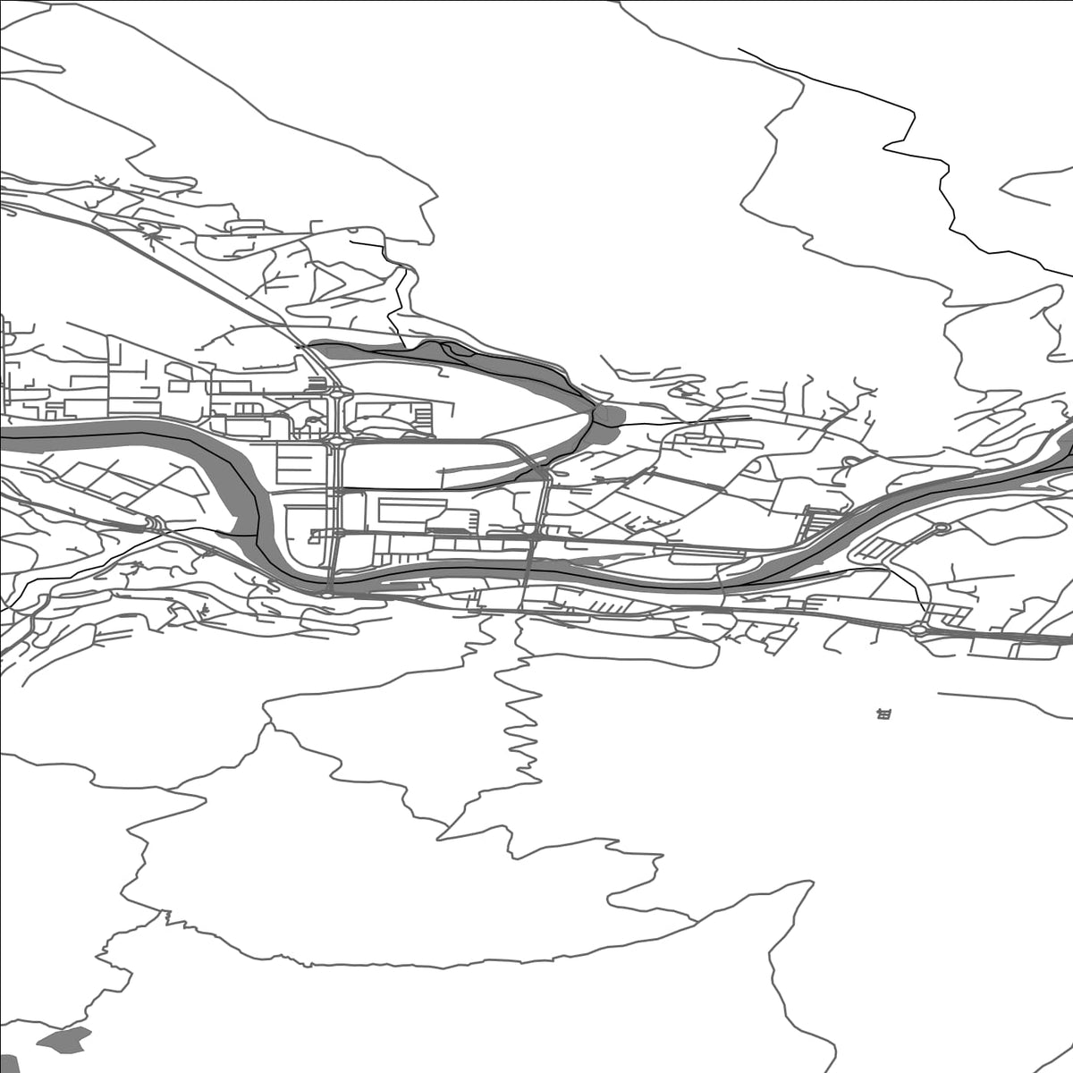 ROAD MAP OF FORDE, NORWAY BY MAPBAKES
