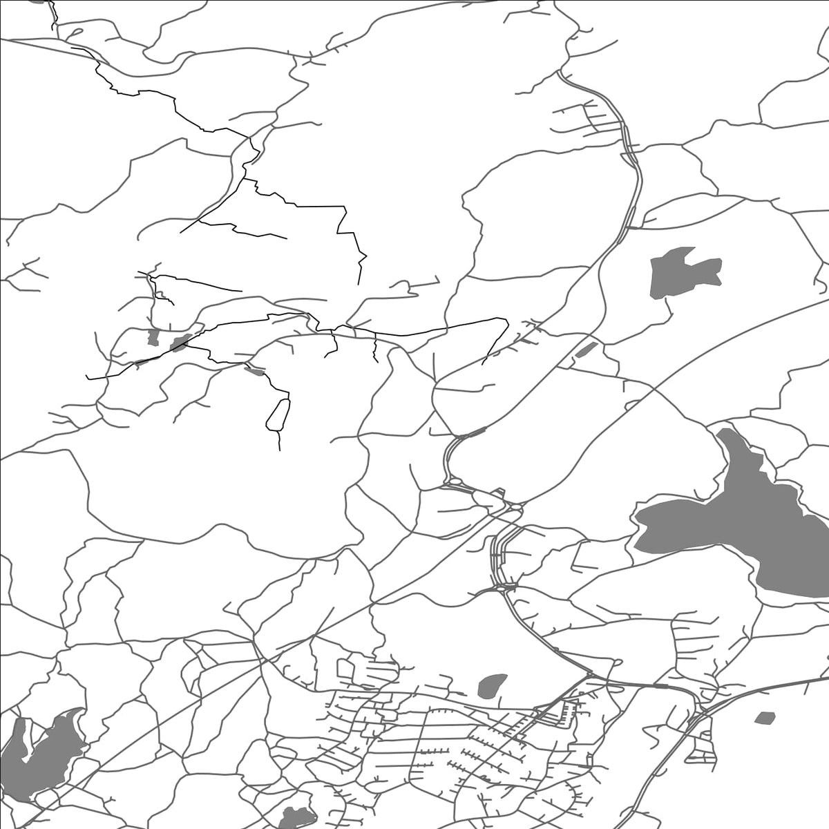 ROAD MAP OF FROGN, NORWAY BY MAPBAKES