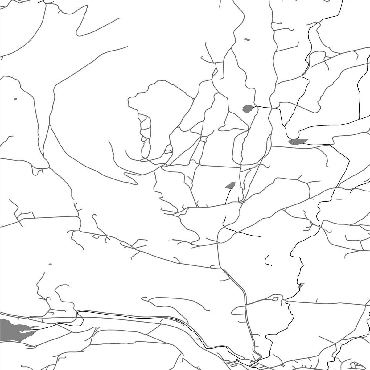 ROAD MAP OF GRAN, NORWAY BY MAPBAKES