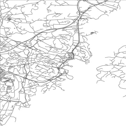 ROAD MAP OF GRIMSTAD, NORWAY BY MAPBAKES